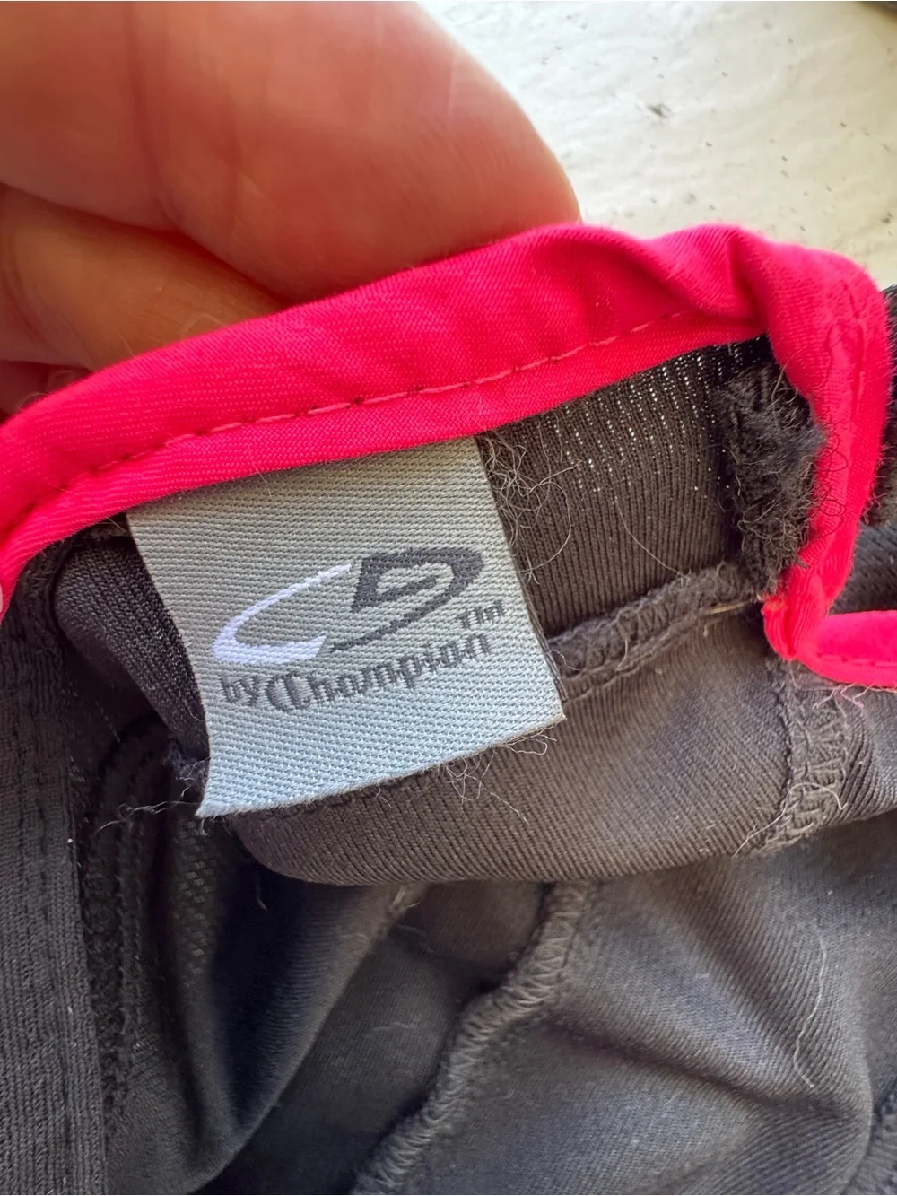 Champion, Black Hat with Bright Pink Trim